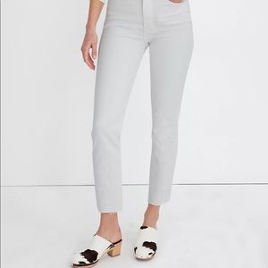 White Madewell Straight Leg Jeans in White